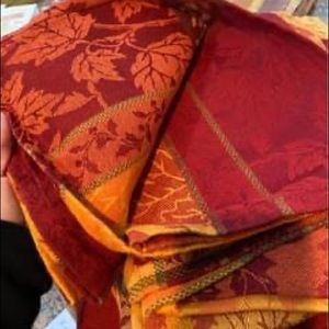 Large set table linens autumn/fall colors